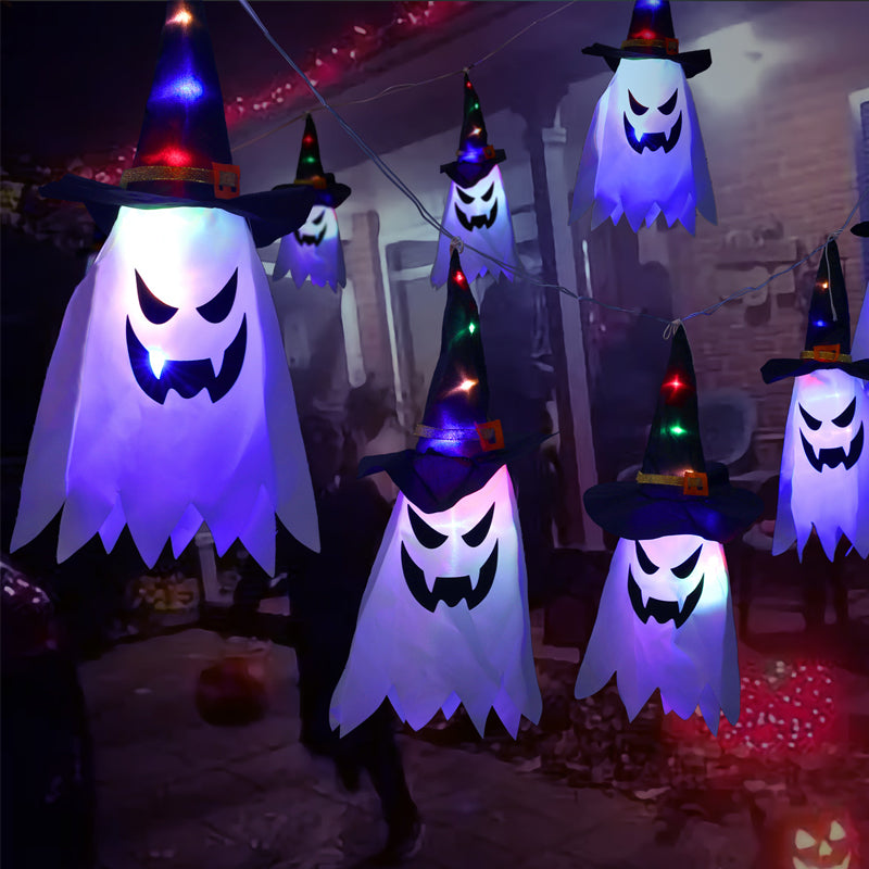 Halloween-hängende leuchtende Hexenhut-dekorative Lichter
