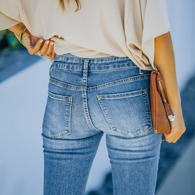 70er Vintage hoher Taille Flare Jeans