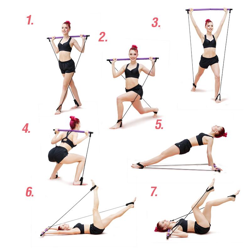 Tragbares Pilates Bar Kit