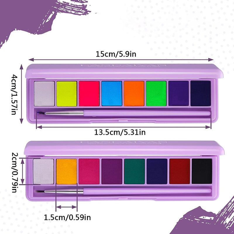 Wasserlösliche fluoreszierende Schminkpalette